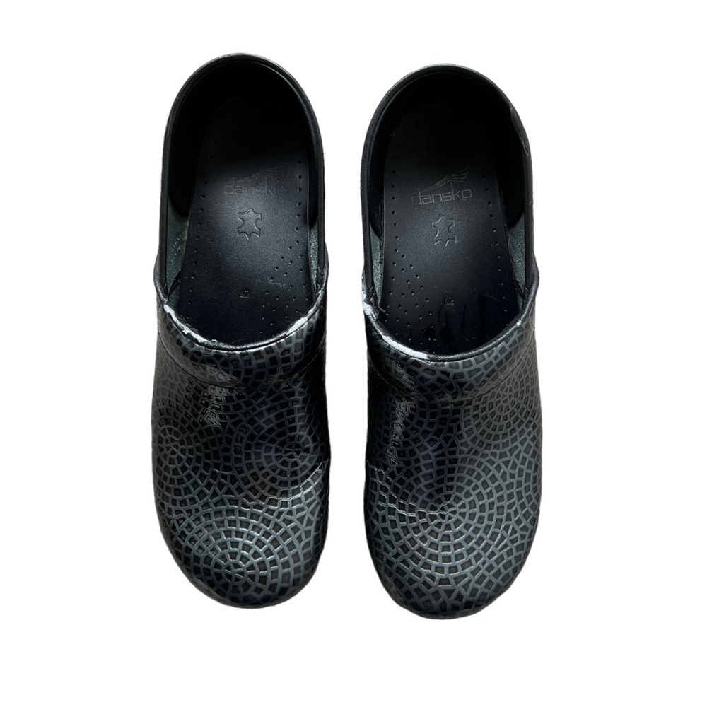 Dansko - Charcoal Anaconda Pro XP Leather Career Nursing Mules Clogs Sz 42 - Picture 6 of 12